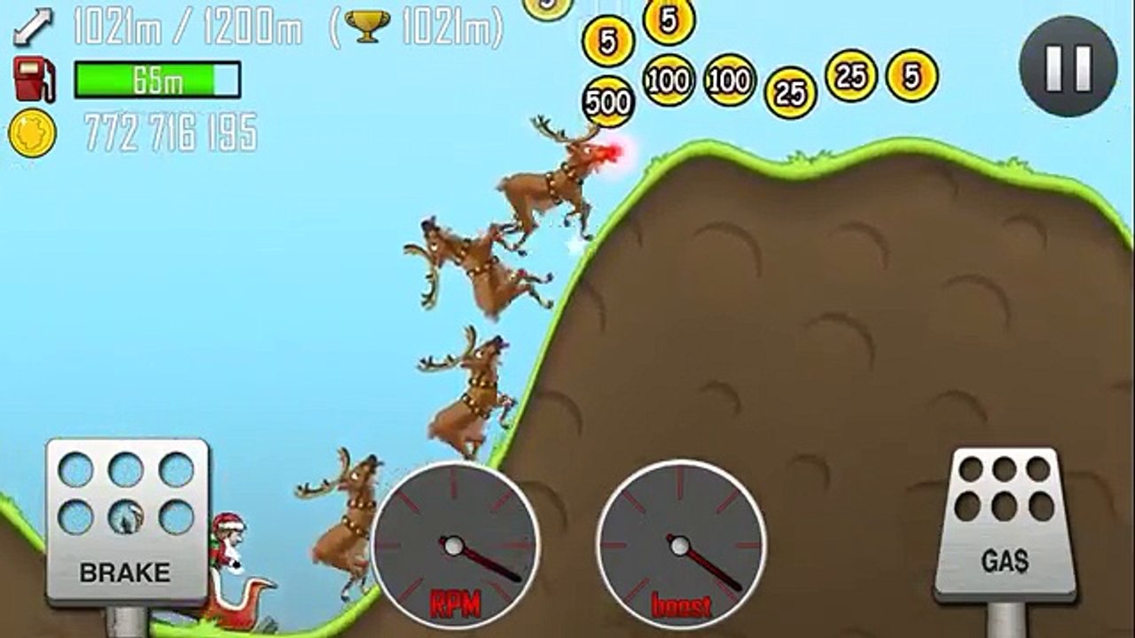 Hill Climb Racing/SLEIGH/ALL UNLOCKED/Gameplay make more fun kid #1