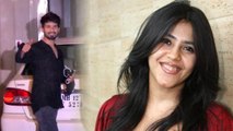 Shahid Kapoor visits Ekta Kapoor at her office; Planning for Film together? Watch Video | FilmiBeat