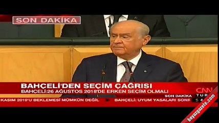 Bahçeli'den erken seçim çağrısı
