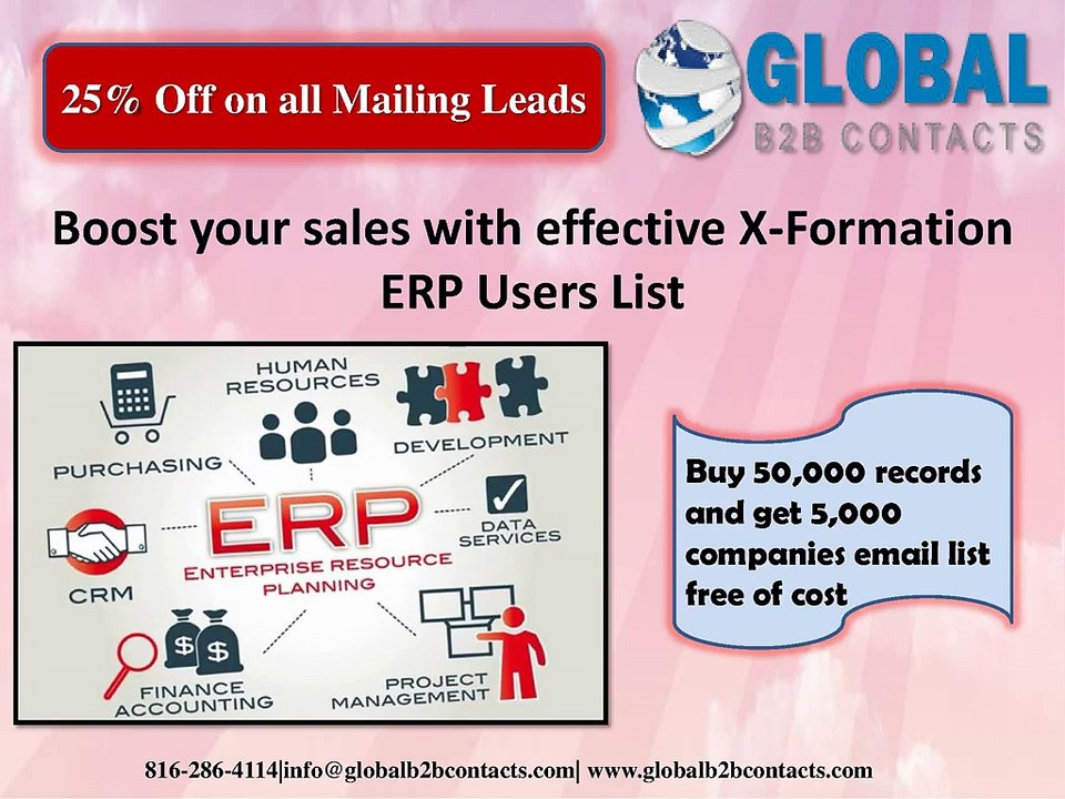 Boost your sales with effective X-Formation ERP Users List