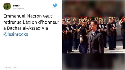Bachar al-Assad bientôt privé de Légion d'honneur.