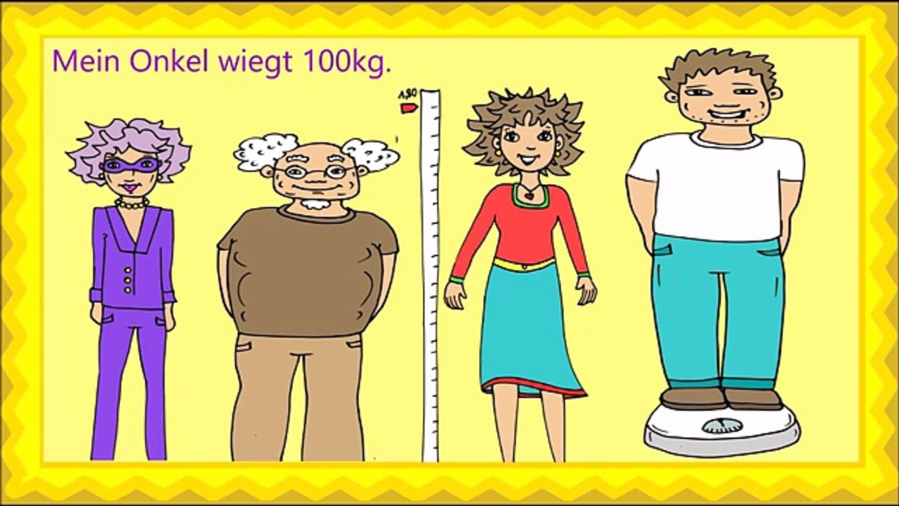 Deutsch lernen: Leute beschreiben - Aussehen, Adjektive, Familie und Kleidung