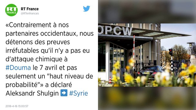 Le quai d'Orsay estime « très probable que des preuves » de l'attaque chimique en Syrie « disparaissent ».