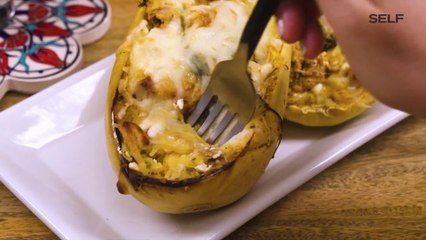 Healthy Spaghetti Squash Lasagna Boat