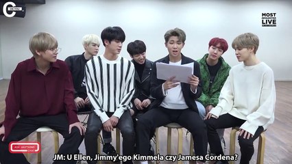 [POLSKIE NAPISY] 180403 Którego gospodarza amerykańskich talk show kochają BTS