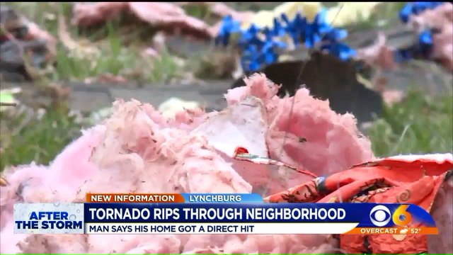 Father Desperately Searches for Family After Tornado Rips Wall Off Virginia Home