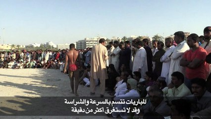 عمال آسيويون يحملون مصارعة الوحل الى دبي