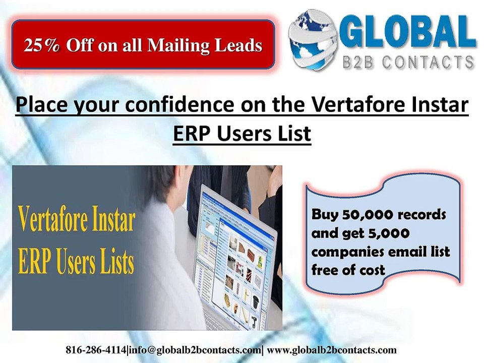 Place your confidence on the Vertafore Instar ERP Users List