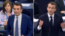 L'échange tendu entre Macron et Philippot au Parlement européen