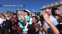 Bailarines croatas revolucionan la Plaza de San Pedro