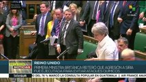 Reino Unido: defiende Theresa May en el parlamento bombardeo a Siria