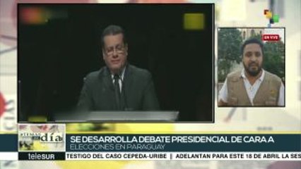 Paraguay: Alegre y Benítez debaten previo a comicios presidenciales
