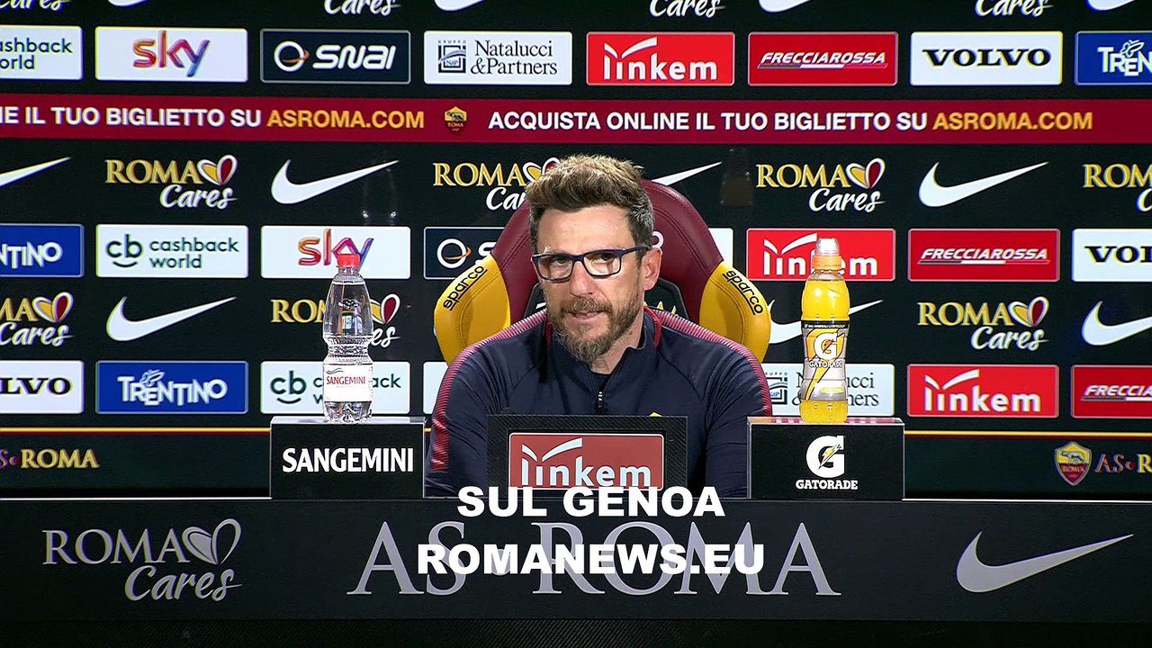 Di Francesco: "Dzeko titolare. Schick? E' in crescita, gli manca il gol"