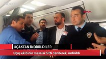 Kahramanmaraş’ta 2 kez uçaktan indirilen yolculardan tepki