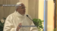 Francisco: El dinero, el poder y la fama no dan la verdadera paz | Papa | Rome Reports