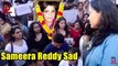 Sameera Reddy's Sad Reaction At Protest Demanding Justice For Asifa Kathua Case