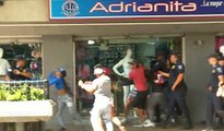 Incidente registrado en el centro de Guayaquil entre Metropolitanos y vendedores informales venezolanos