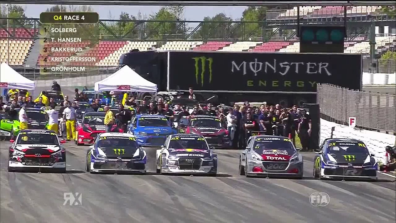 WRX 2018 Round 01 Spain Start Q4 Bakkerud Collide Kristofferson