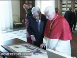 El presidente de palestina Mahmoud Abbas visita al Papa Bene