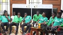 During meeting with Gor Mahia FC at City Hall before their departure to South Africa to face Supersport United in the CAF confederations Cup return leg. I gifte