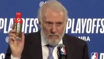 Gregg Popovich SHOUTS ‘Go WARRIORS’ & DISSES Gatorade! Has He Lost His Mind?! | 2018 NBA Playoffs