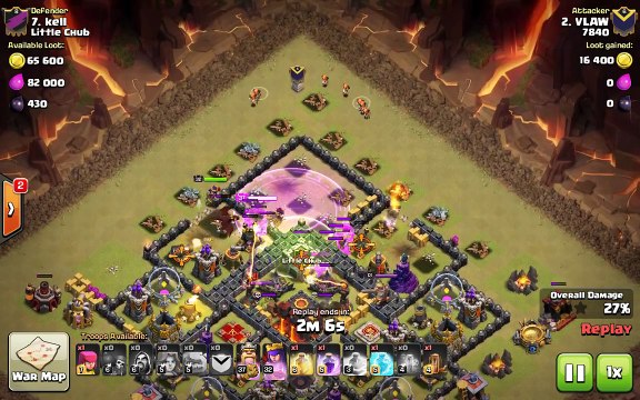 Clash of Clans TH10 vs TH10 Clan War 3 Star Attack Strategy Golem, Wizard _ Valkyrie (GoWiVa) (1)