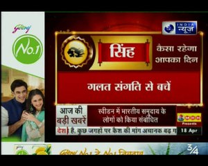 18 अप्रैल 2018 का राशिफल, Aaj Ka Rashifal, 18 April 2018 Horoscope जानिये Guru Mantra में.