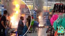 Exhibición de fuegos artificiales en un Walmart de Phoenix termina en incendio