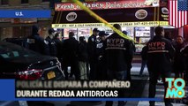 Detective de Nueva York herido de bala por un compañero durante una redada antidrogas