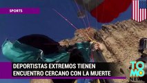 Deportistas extremos sobreviven milagrosamente luego de que sus paracaídas fallaran en el aire