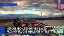 Policía captado en video salvándole la vida a conductor que sufrió una sobredosis por heroína