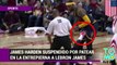 James Harden es suspendido por golpear a Lebron James en la entrepierna
