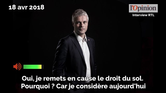 Immigration: «Oui, je remets en cause le droit du sol», affirme Laurent Wauquiez