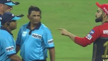 IPL 2018 : Virat Kohli Serious On Umpire