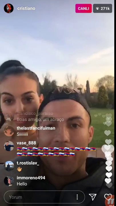 Cristiano Ronaldo, en directo en Instagram con Georgina Rodríguez
