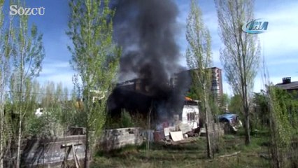 Sivas'ta kokutan ev yangını