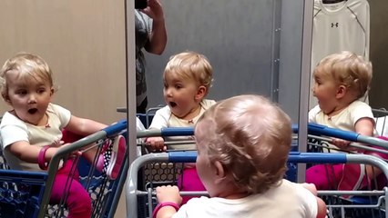 Cute Babies See Mirror In The First Time __ Funny Vines Video Compilation