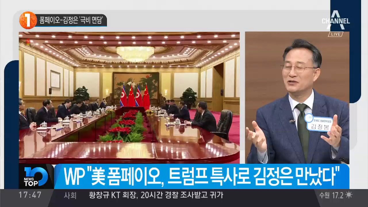 폼페이오·김정은 ‘극비 면담’