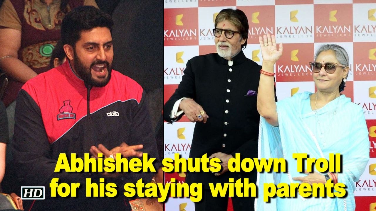 Abhishek shuts down Troll criticizing his staying with parents