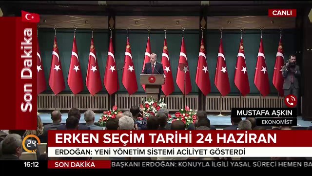 Erken seçim tarihi 24 Haziran