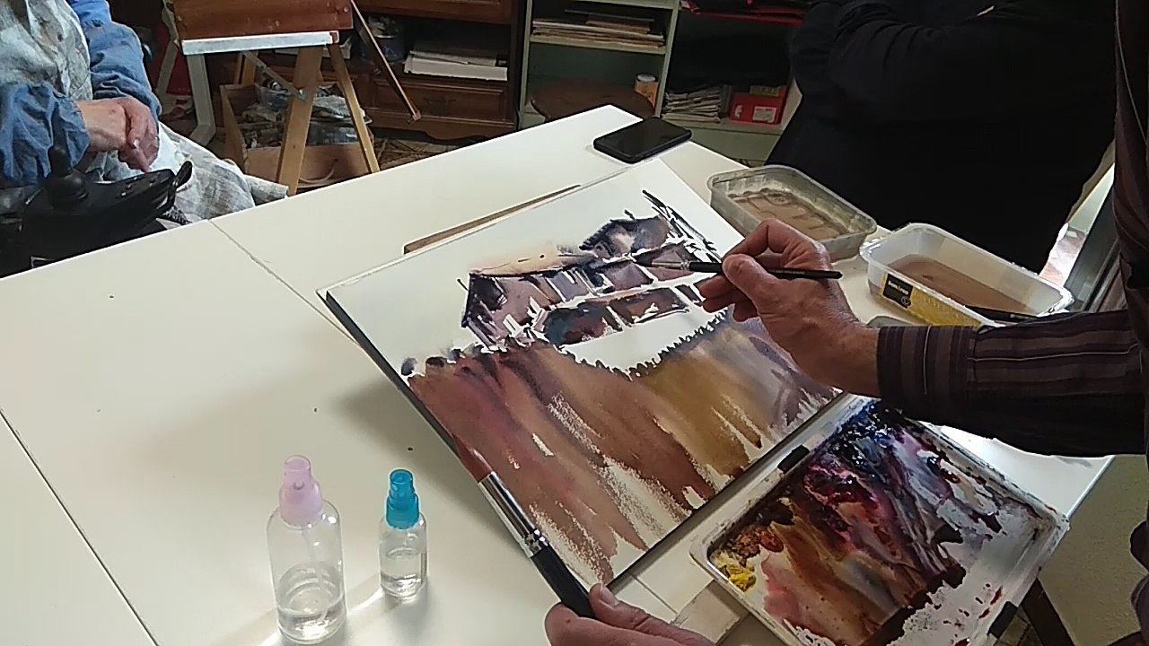 Teulades de Berga (Aquarel·la 4)