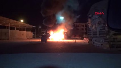 Kütahya Otomobil Alev Alev Yandı