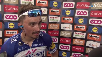 Flèche Wallonne / Julian Alaphilippe :"Je pensais que Nibali était encore devant"