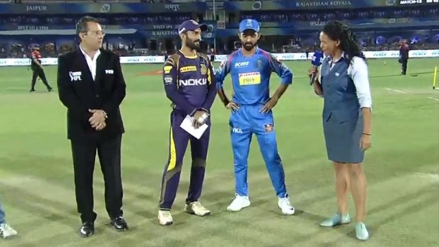 கொல்கத்தாவுக்கு எதிரான ஆட்டத்தில் ராஜஸ்தான் அணி முதலில் பேட்டிங்