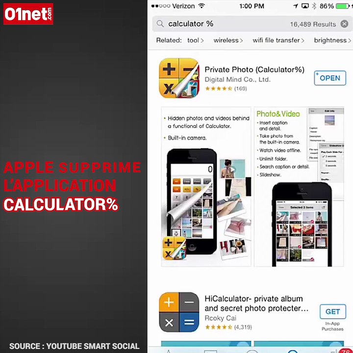 Apple supprime la fausse appli Calculatrice qui permettait aux ados de cacher des photos à leurs parents