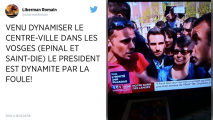 SNCF : Emmanuel Macron chahuté par les cheminots dans les Vosges