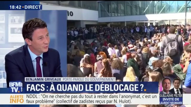 Griveaux: J’encourage ceux qui bloquent les universités à respecter le vote démocratique des étudiants