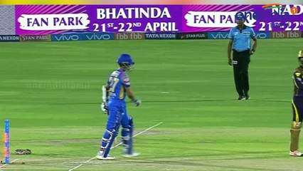 ரஹானேவை ரன்அவுட் செய்த தினேஷ் கார்த்திக்