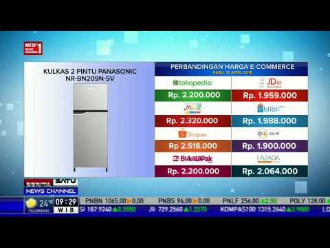 Perbandingan Harga E-Commerce: Kulkas 2 Pintu Panasonic NR-BN209N-SV