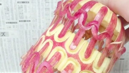 The Amazing Art Of Apple Carving